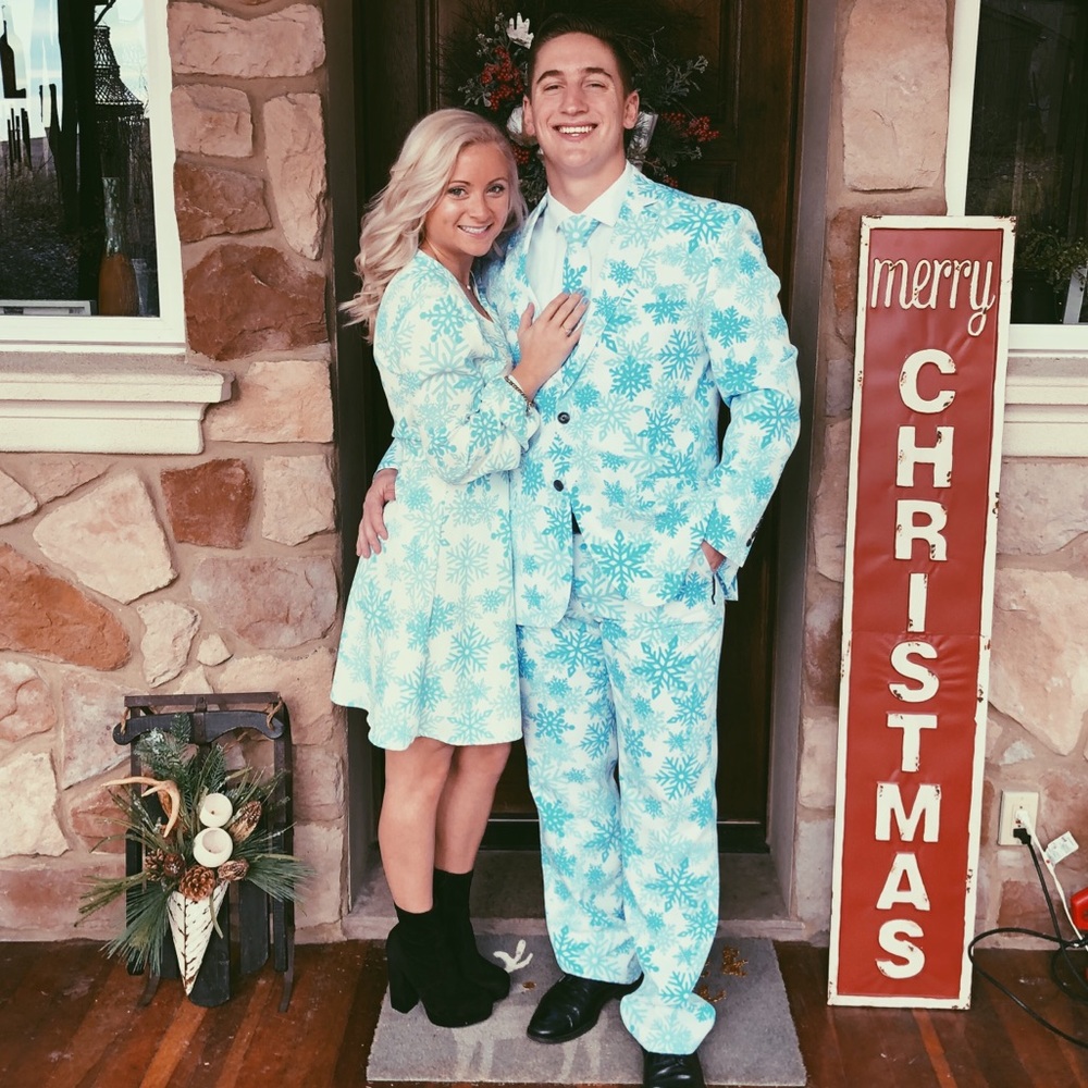 Christmas dress/ snowflake dress